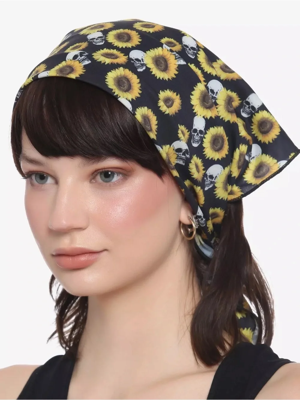 Skull & Sunflower Head Scarf